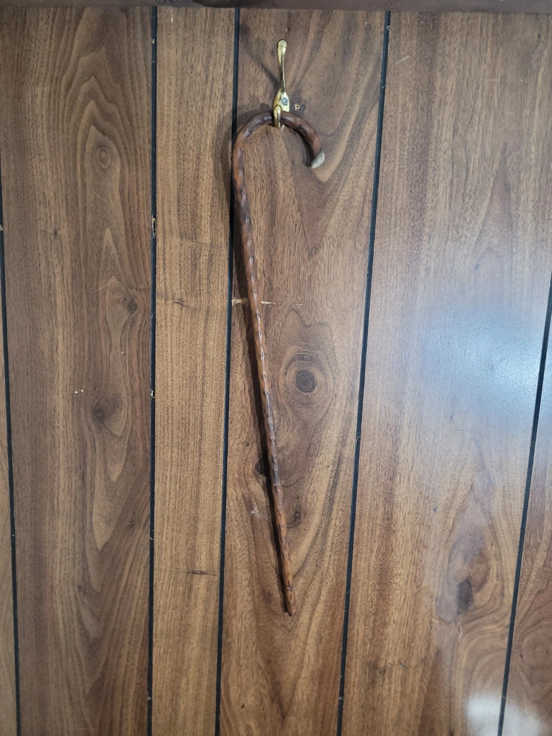 Wooden Cane with Carved Details 26" Long