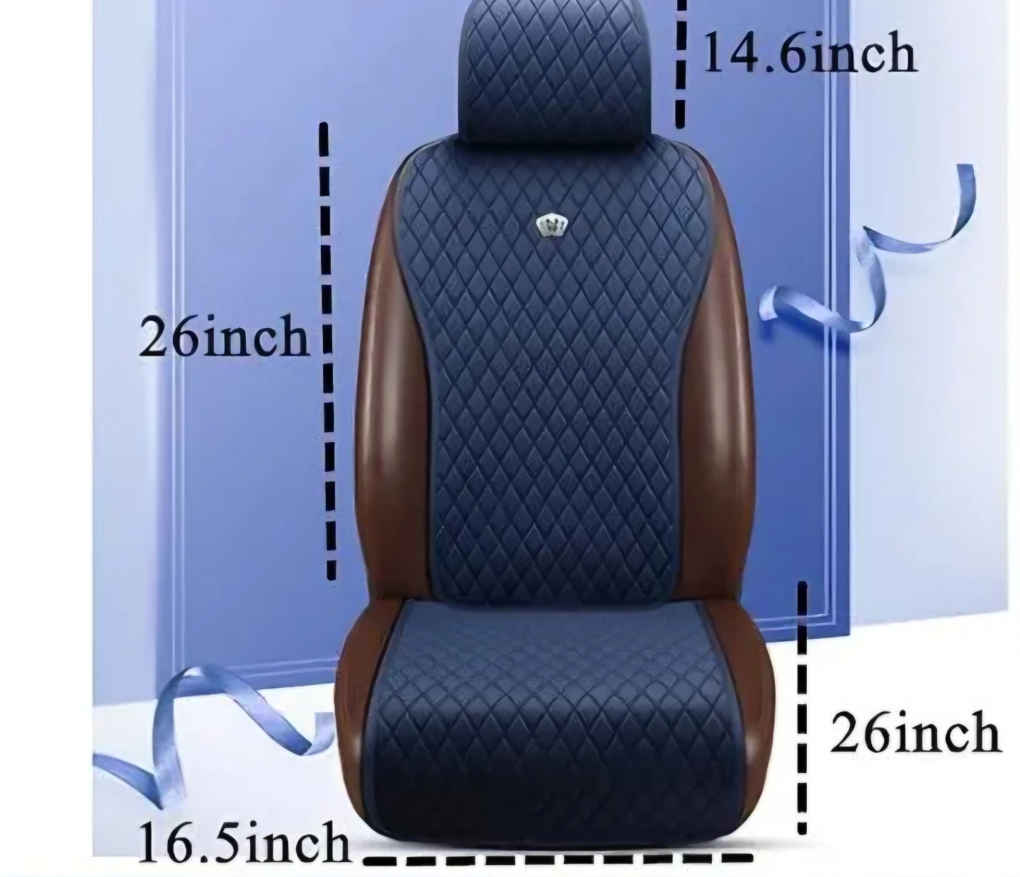 Red rain  Blue Diamond Quilted Car Seat Covers - photo 4