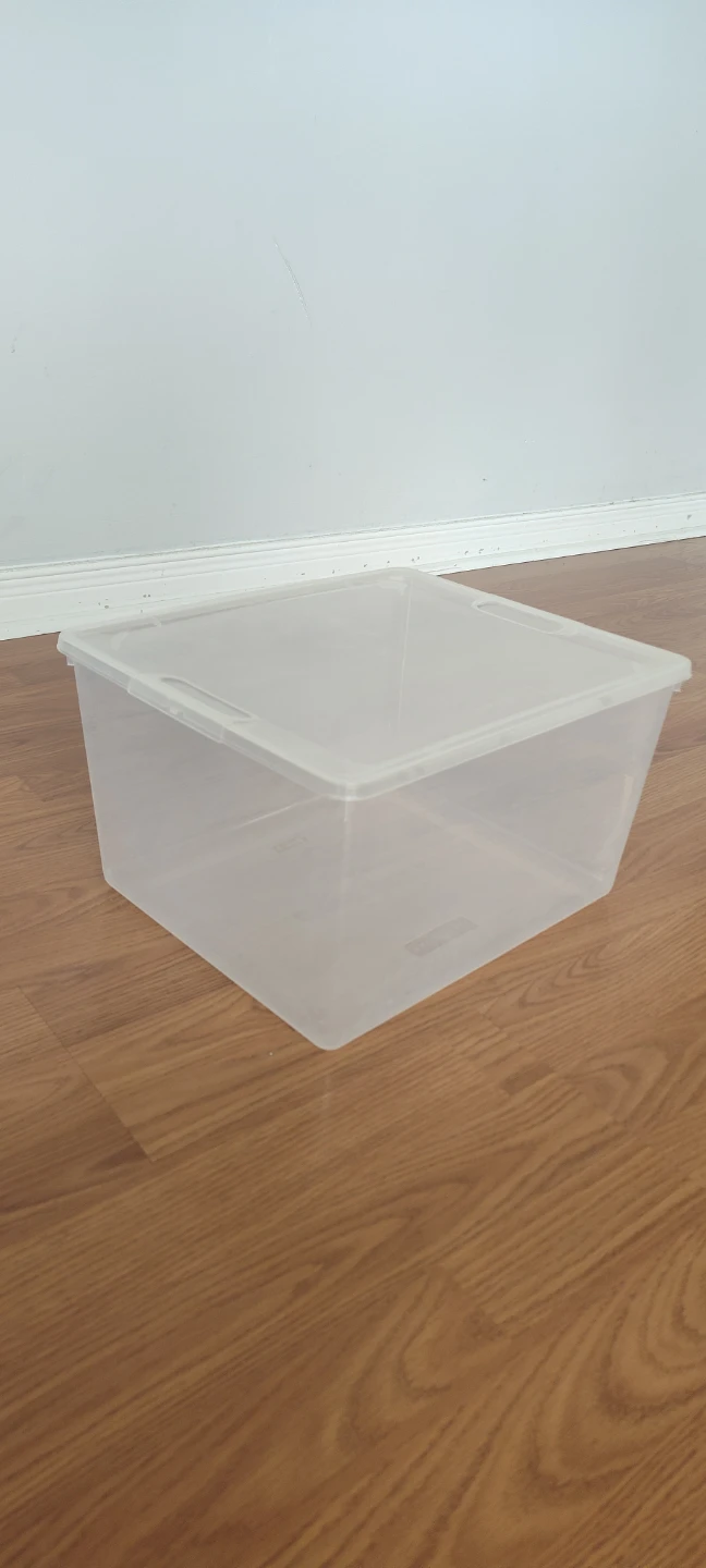 Clear Plastic Storage Bin with Lid
