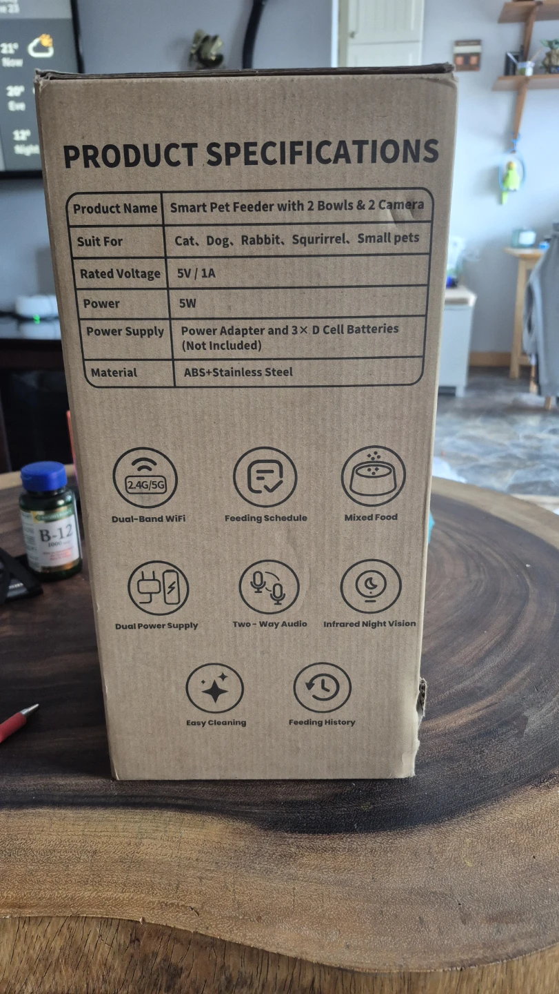 Friendshop Smart Pet Feeder with 2 Bowls & 2 Cameras - photo 3