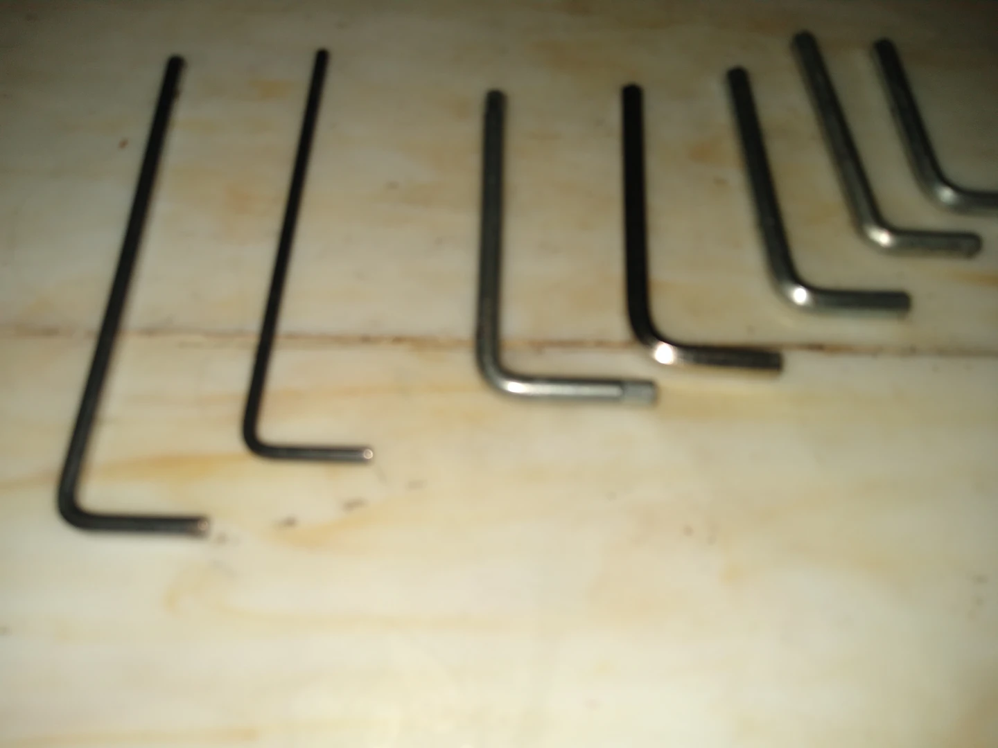 This is a set of seven medium sized Allen wrenches