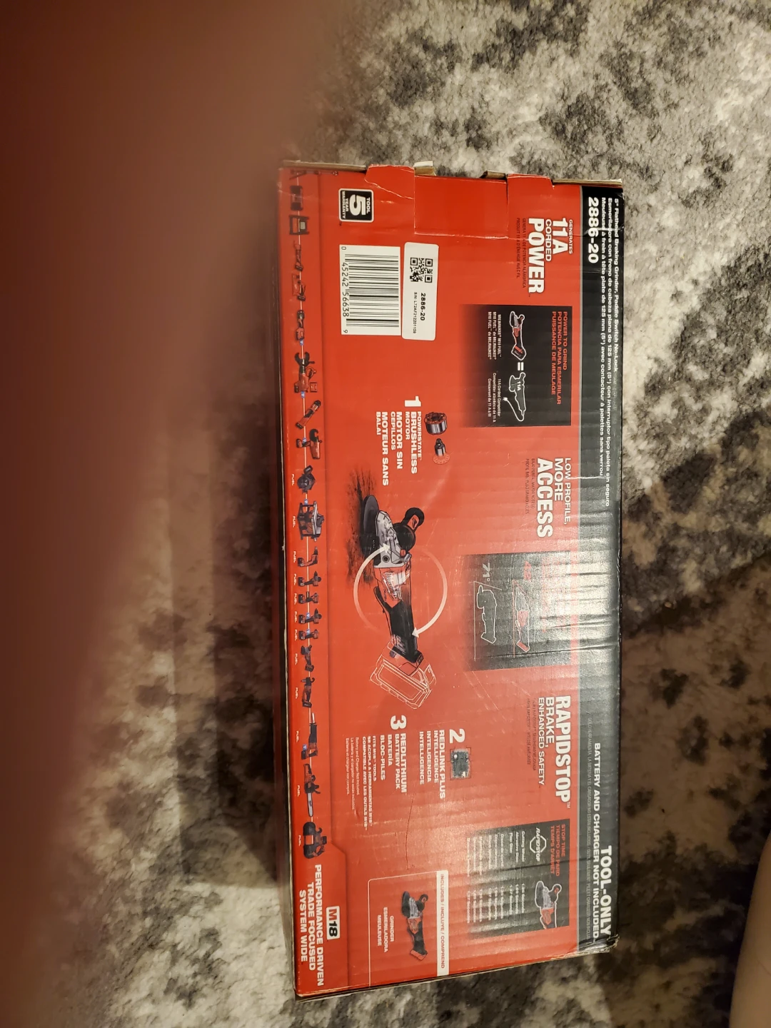 Milwaukee M18 FUEL 5" Angle Grinder 2886-20 - photo 2