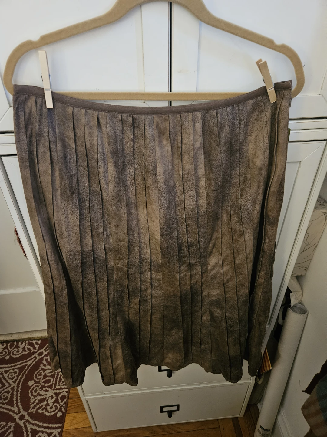 Nic + Zoe Pleated Skirt Size 14 Brown Multi