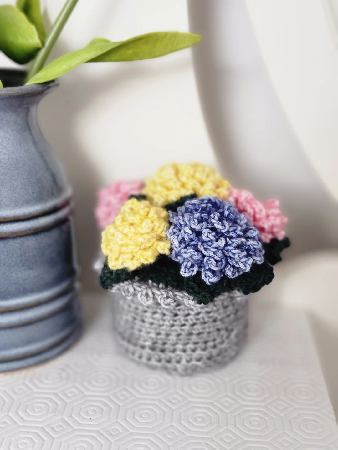 Handmade Crocheted Flower Arrangement - photo 2