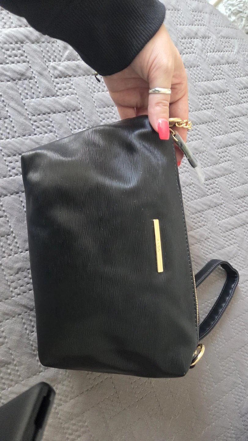 Aldo Black Crossbody Purse with Gold Chain Strap - photo 2