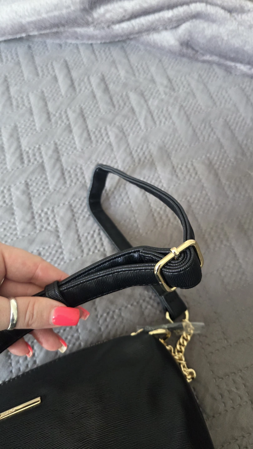Aldo Black Crossbody Purse with Gold Chain Strap - photo 4