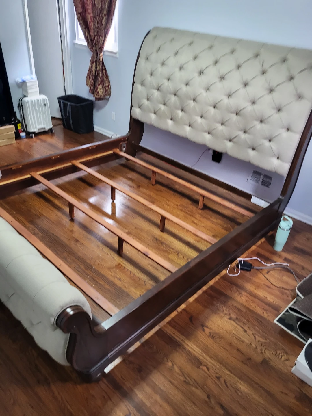 Tufted Sleigh Bed Frame - photo 5