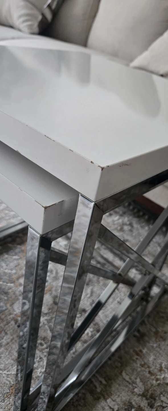 White nesting tables - photo 4