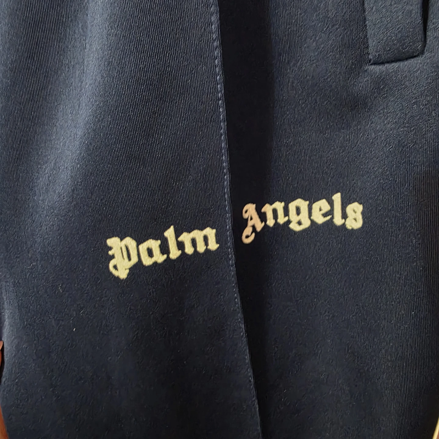 Palm Angels Navy Track Pants with White Stripe S - photo 3