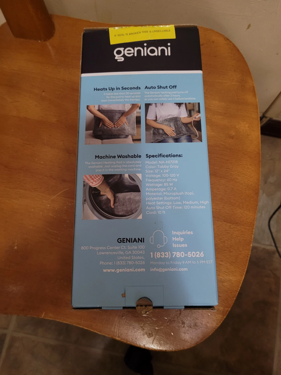 Geniani Heating Pad - Tabby Gray - photo 2