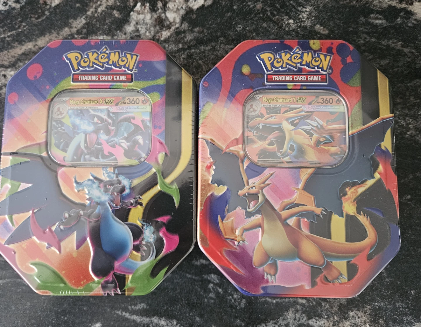 Mega Charizard X/Y EX tins