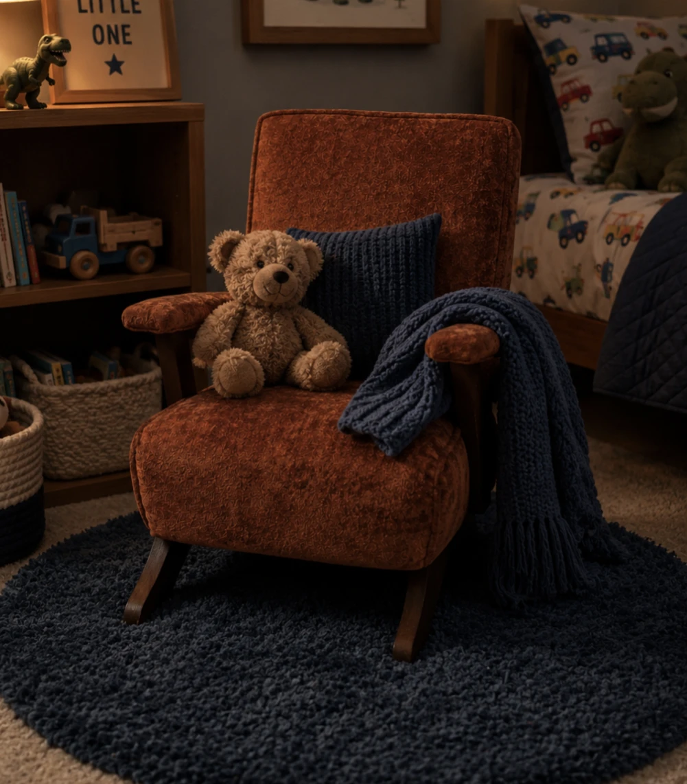 Kids rocking chair, brown