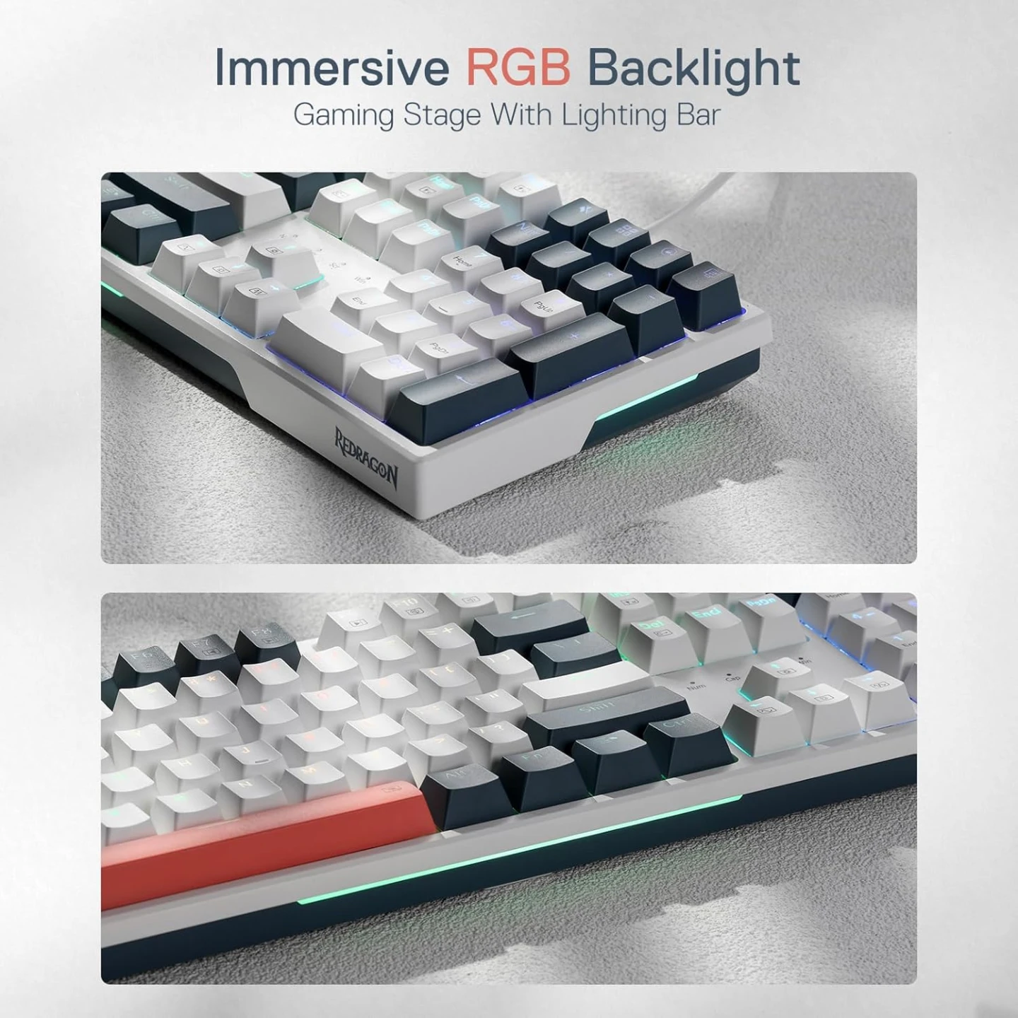 Redragon K668 RGB Gaming Keyboard, 108 Keys Wired Mechanical Key - photo 3