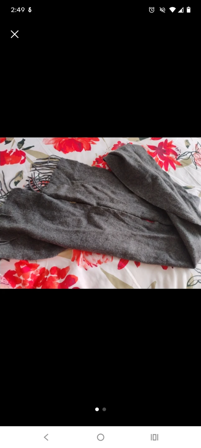 Grey 100% Cashmere Scarf ⚽