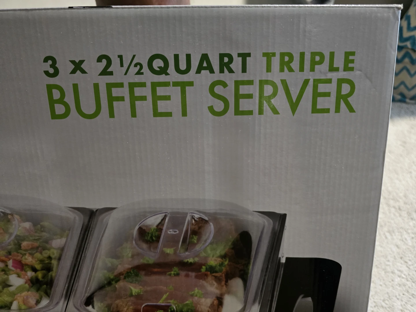 TRU 3 x 2.5 Quart Triple Buffet Server - photo 2