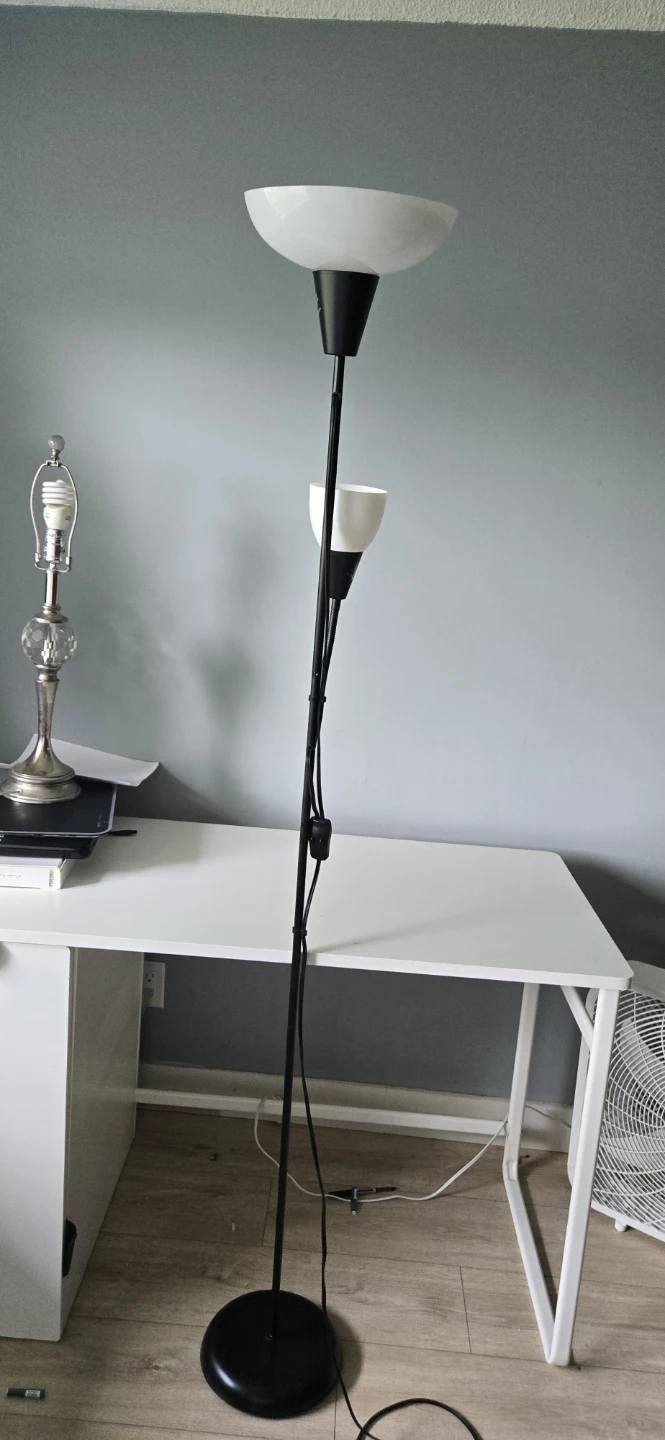 Black Floor Lamp with Two Lights - photo 3