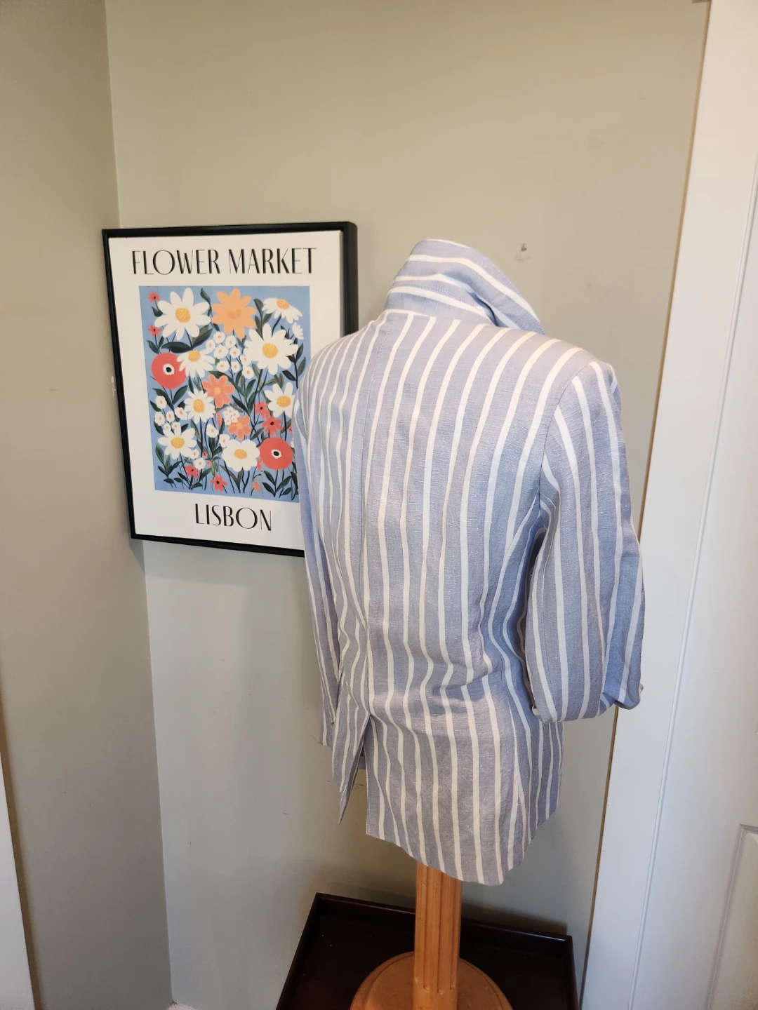 Republic Blue and White Striped linen Blazer - photo 2