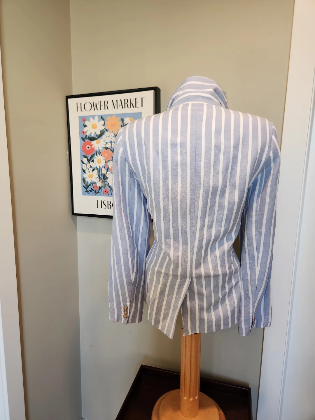 Republic Blue and White Striped linen Blazer - photo 3