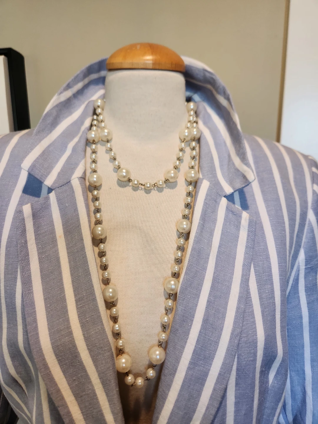 Republic Blue and White Striped linen Blazer - photo 4