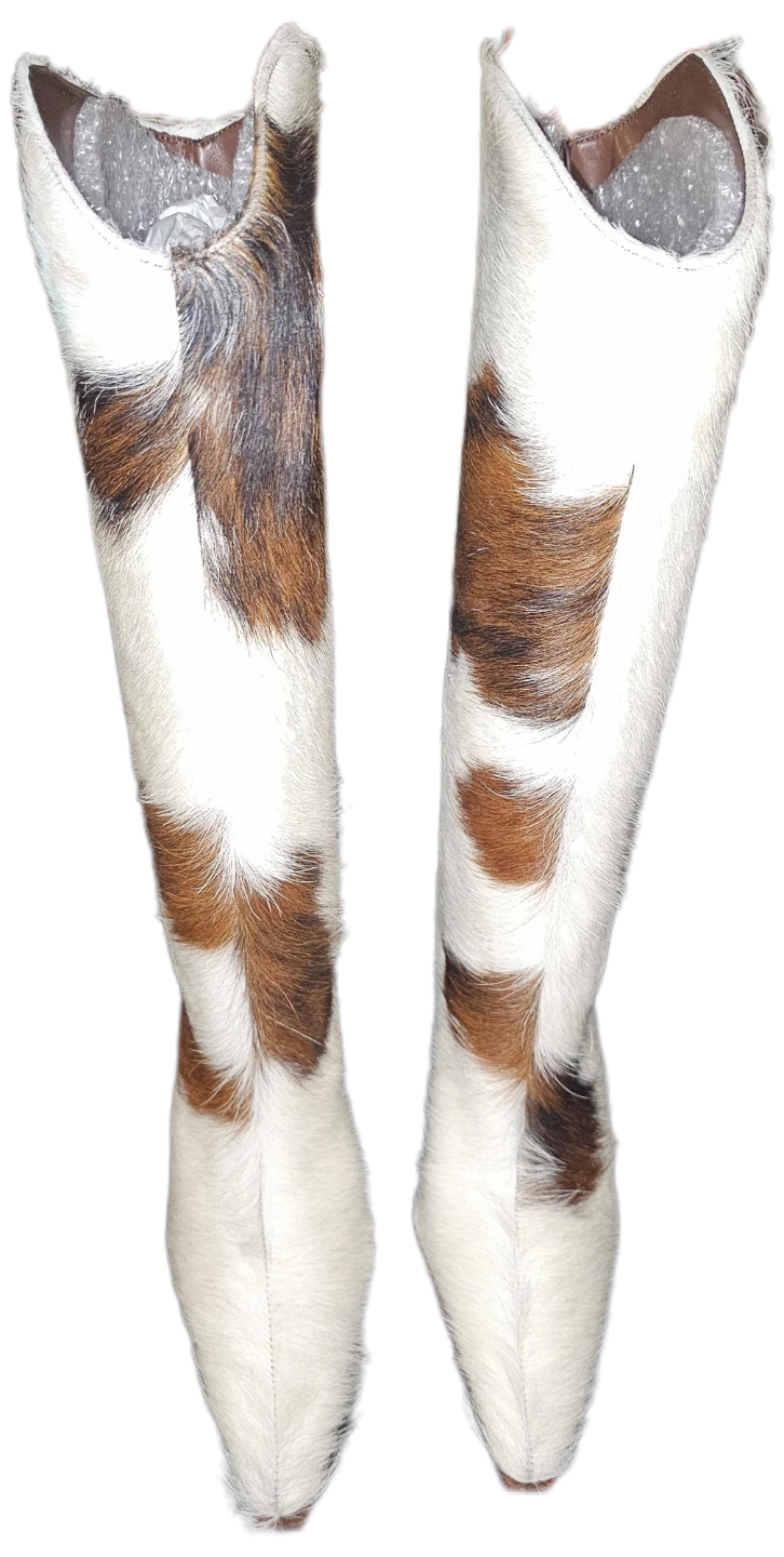 Schutz "Mara Wild" Cowhide Knee-High Boots Size 6.5B ⚽️