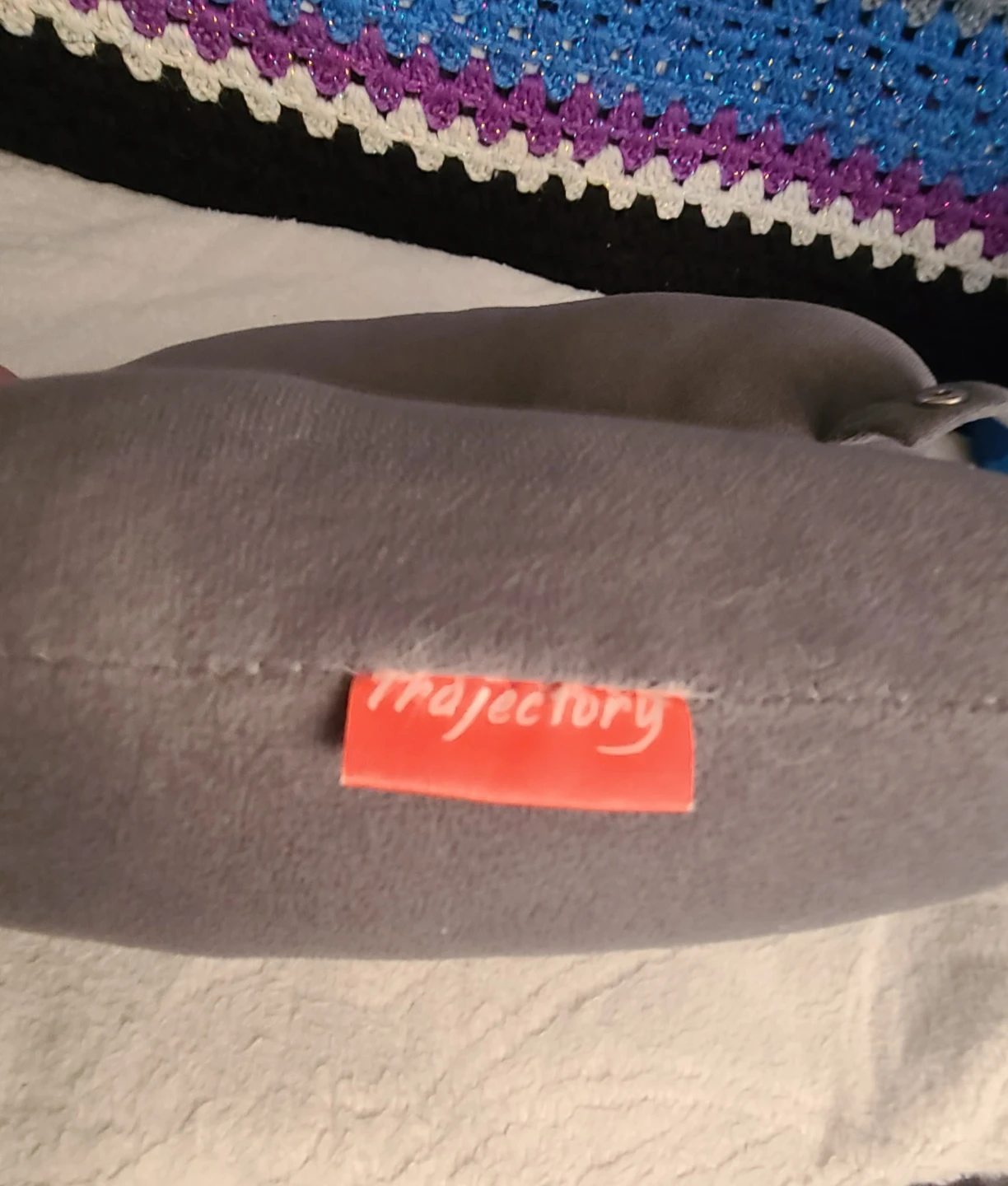 Trajectory Grey Travel Neck Pillow with Snap Closure - photo 5