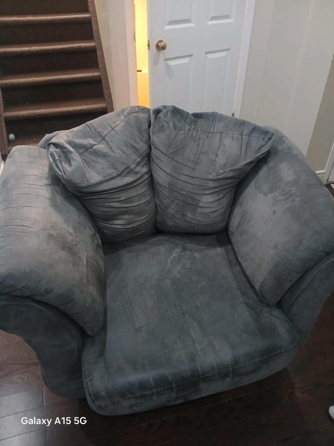 Grey Fabric sofa and armchair - photo 3