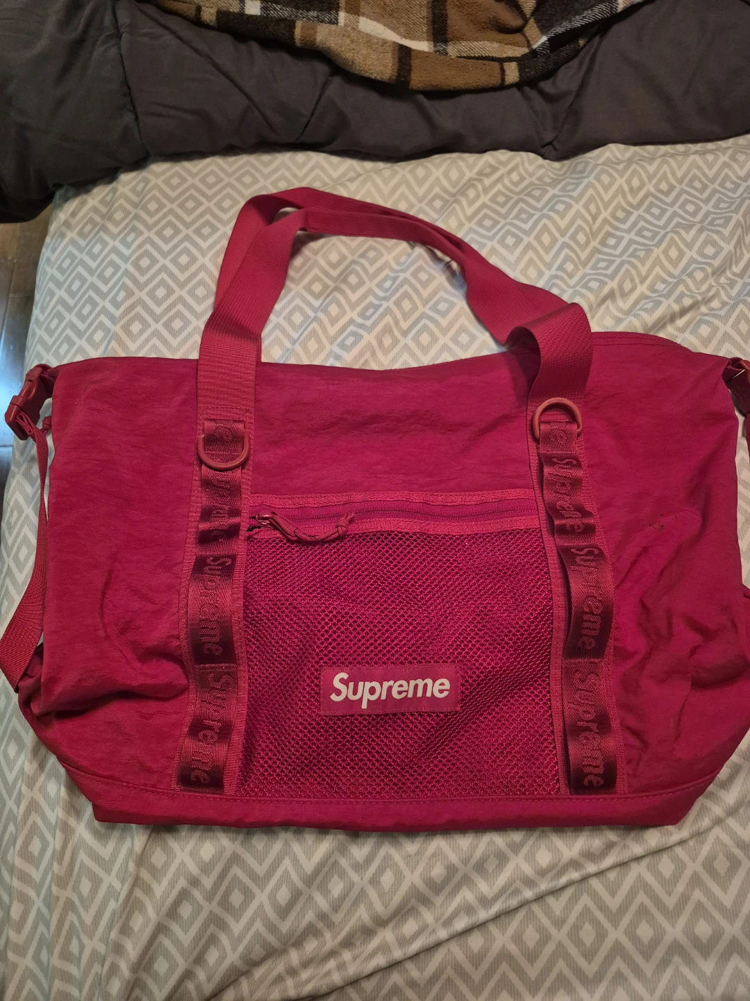 Authentic Supreme Red Duffle Bag ⚽ - photo 3