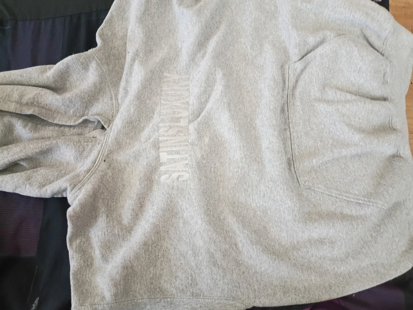 SATINSLUXURY Grey Hoodie - photo 2