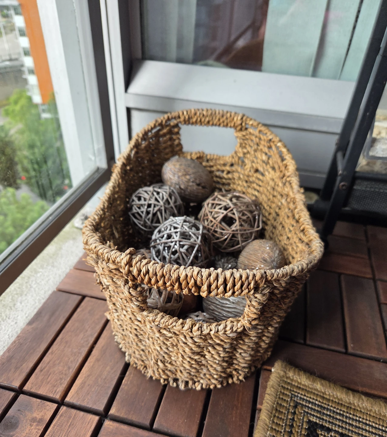 Woven Basket with Decorative Balls - photo 3
