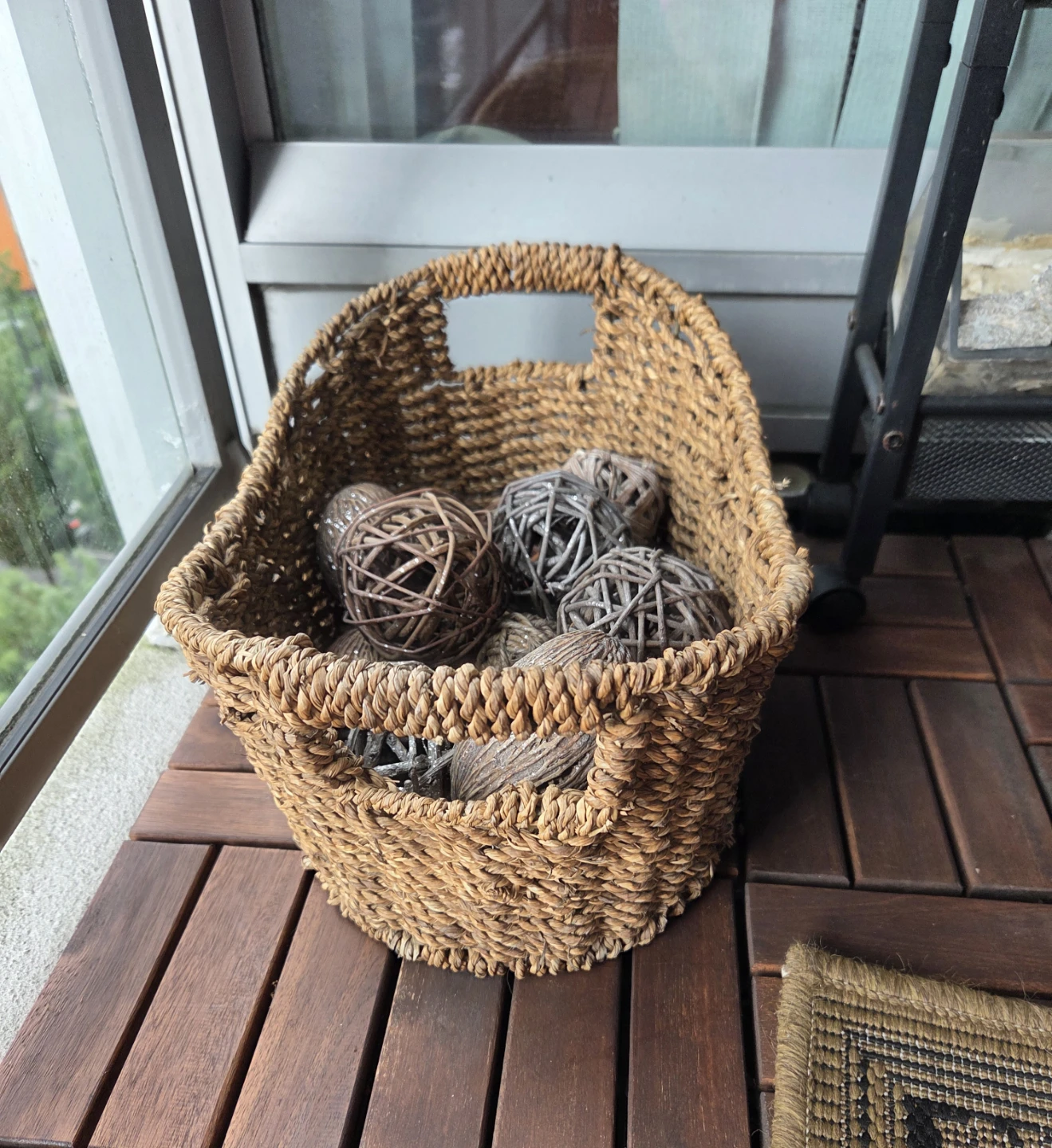 Woven Basket with Decorative Balls - photo 5