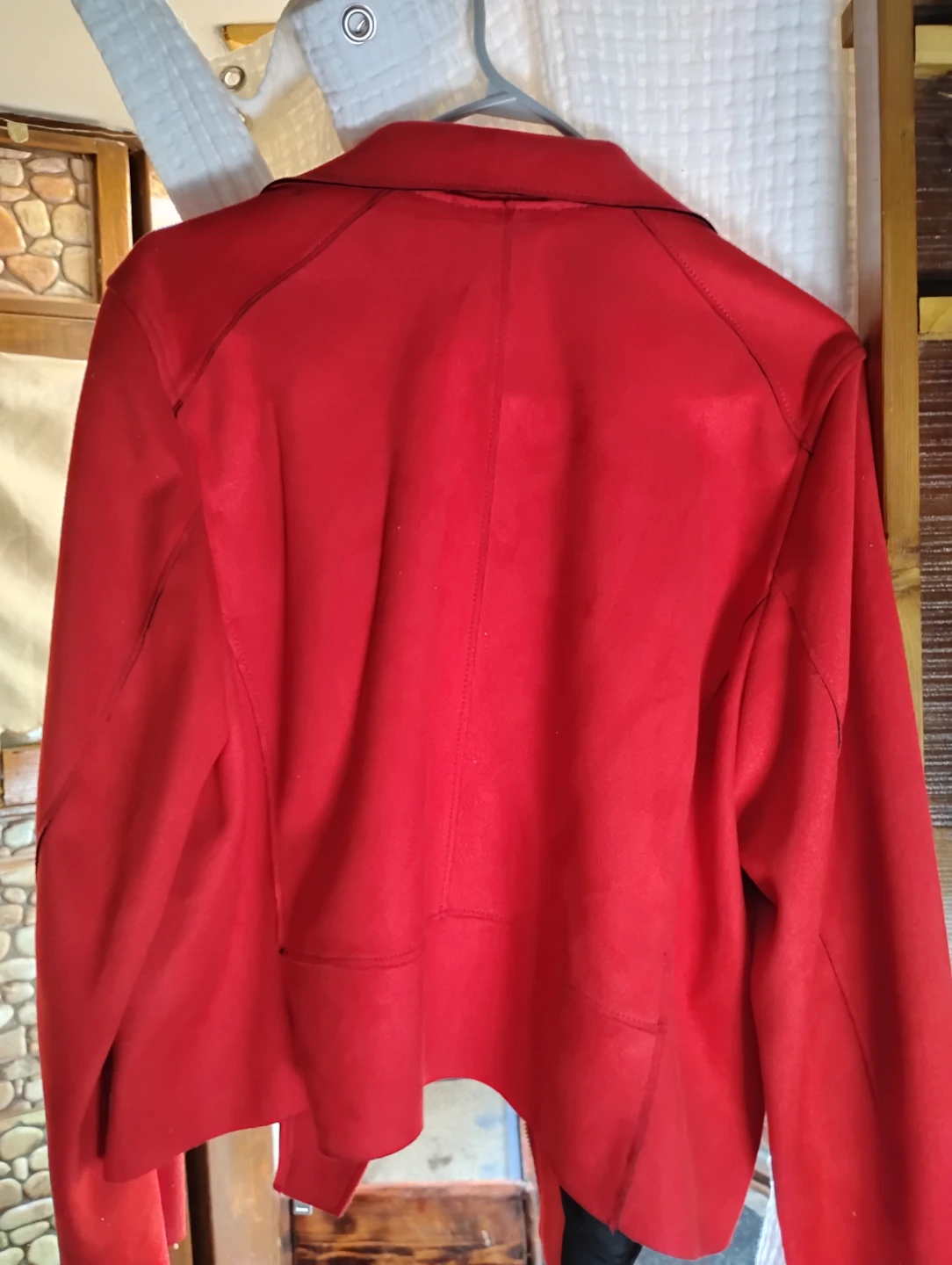 Red H&M Biker Jacket - photo 4