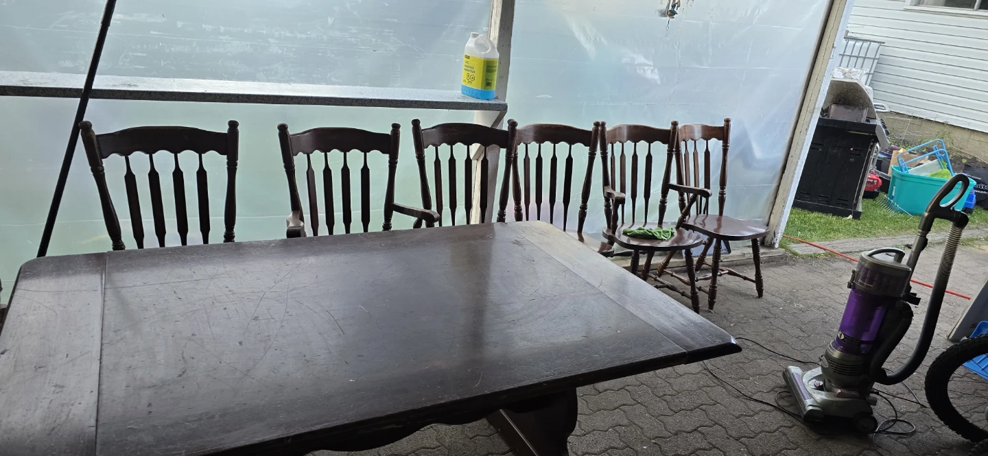 Wooden Dining Table and Chairs Set - photo 2