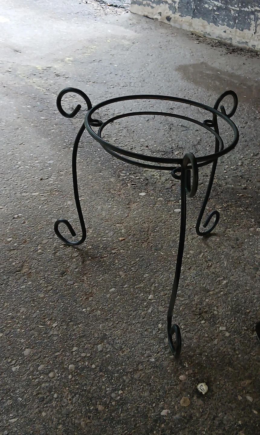 Pair Wrought Iron Plant Stands - photo 2