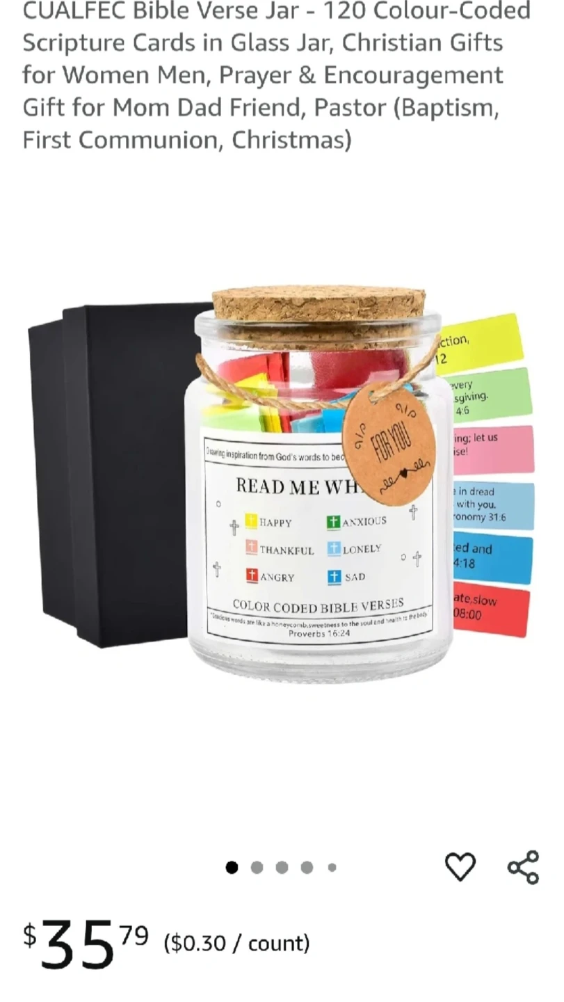 Bible Verse Jar - 120 Colour-Coded Scripture Cards ⚽