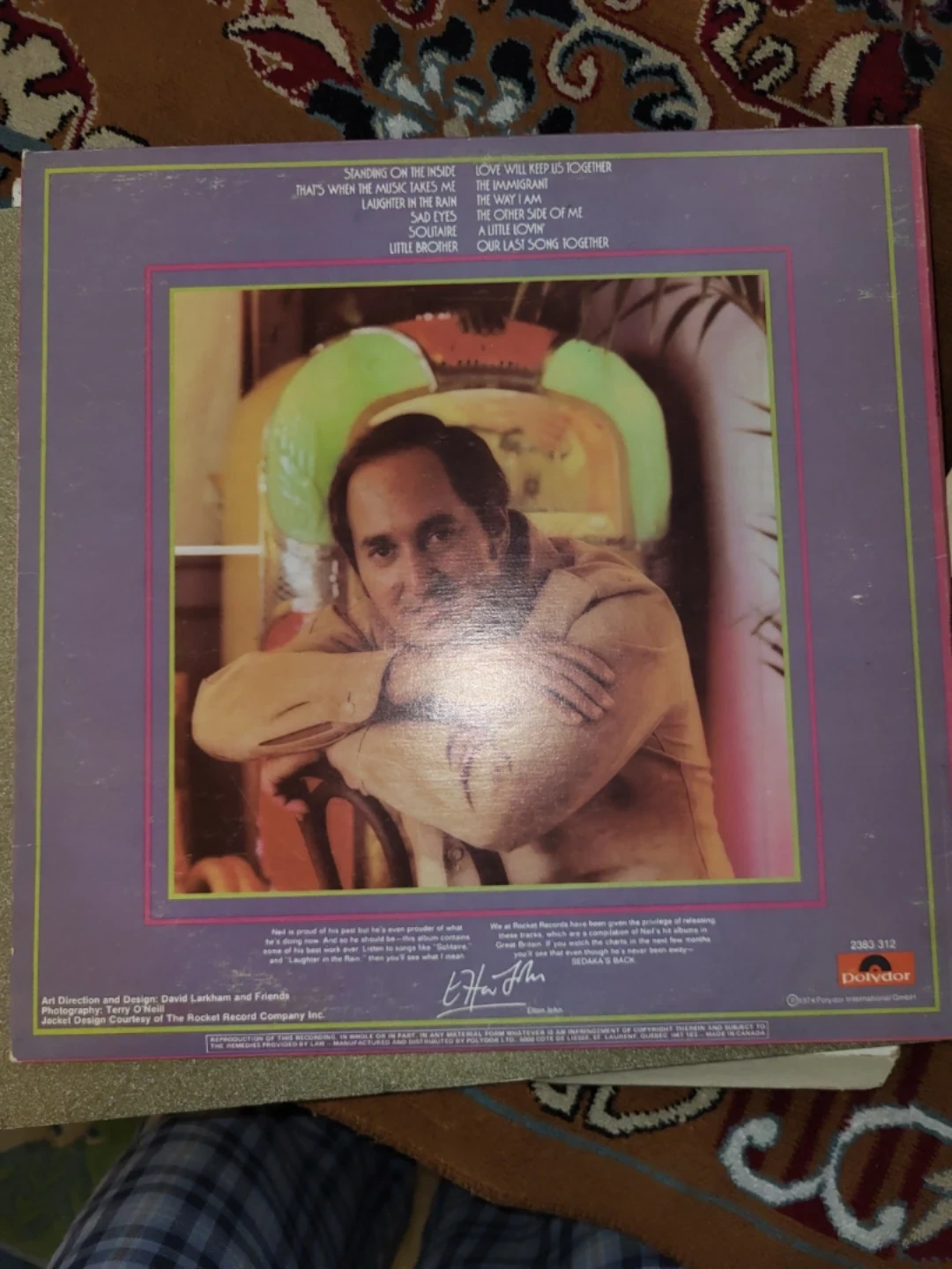 ⚽️ Neil Sedaka Sedaka's Back Vinyl Record - photo 2