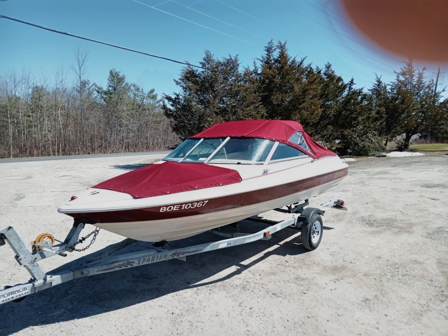 17 ft Cutter bowrider,  75 hp 2 stroke, runs great, - photo 3
