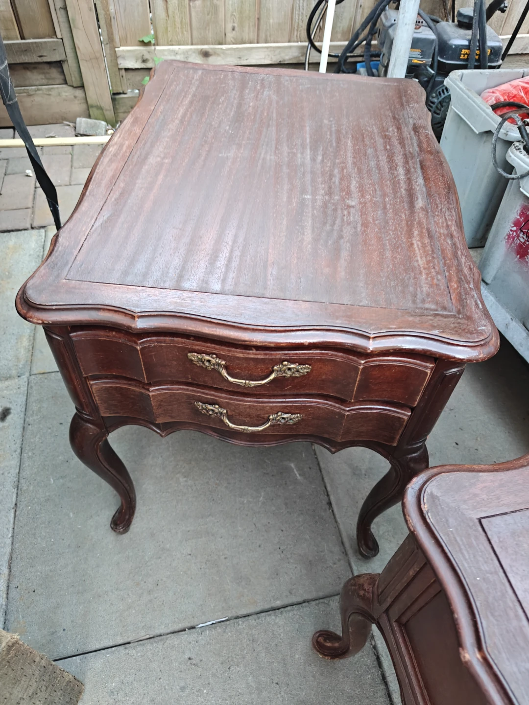 Vintage End Table with Drawers