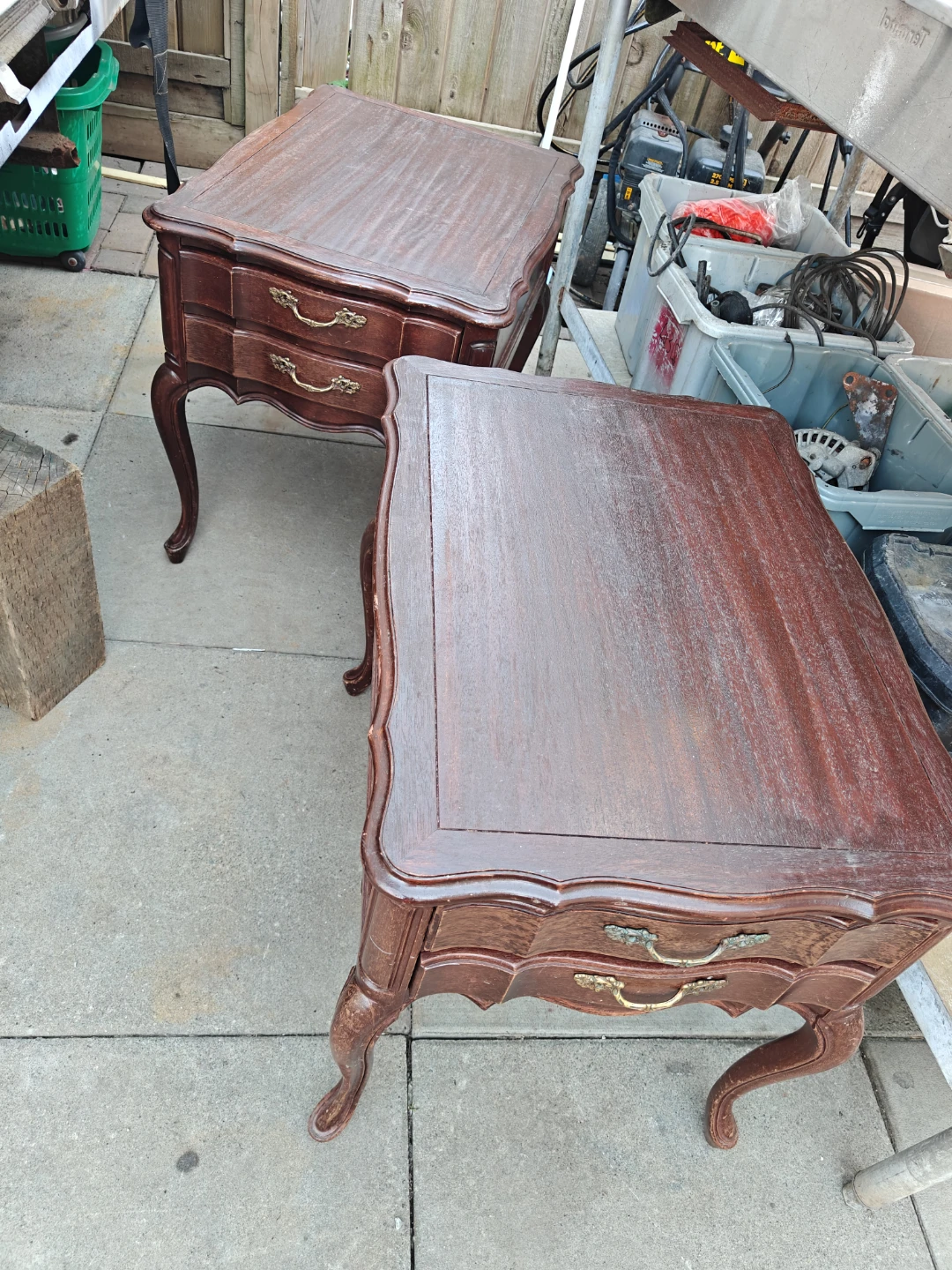 Vintage End Table with Drawers - photo 3