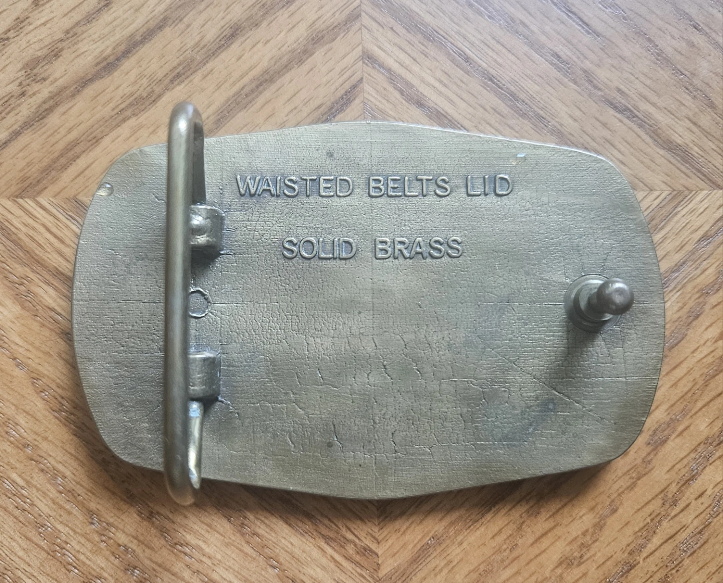Solid Brass Belt Buckle with Canadian Coat of Arms - photo 2