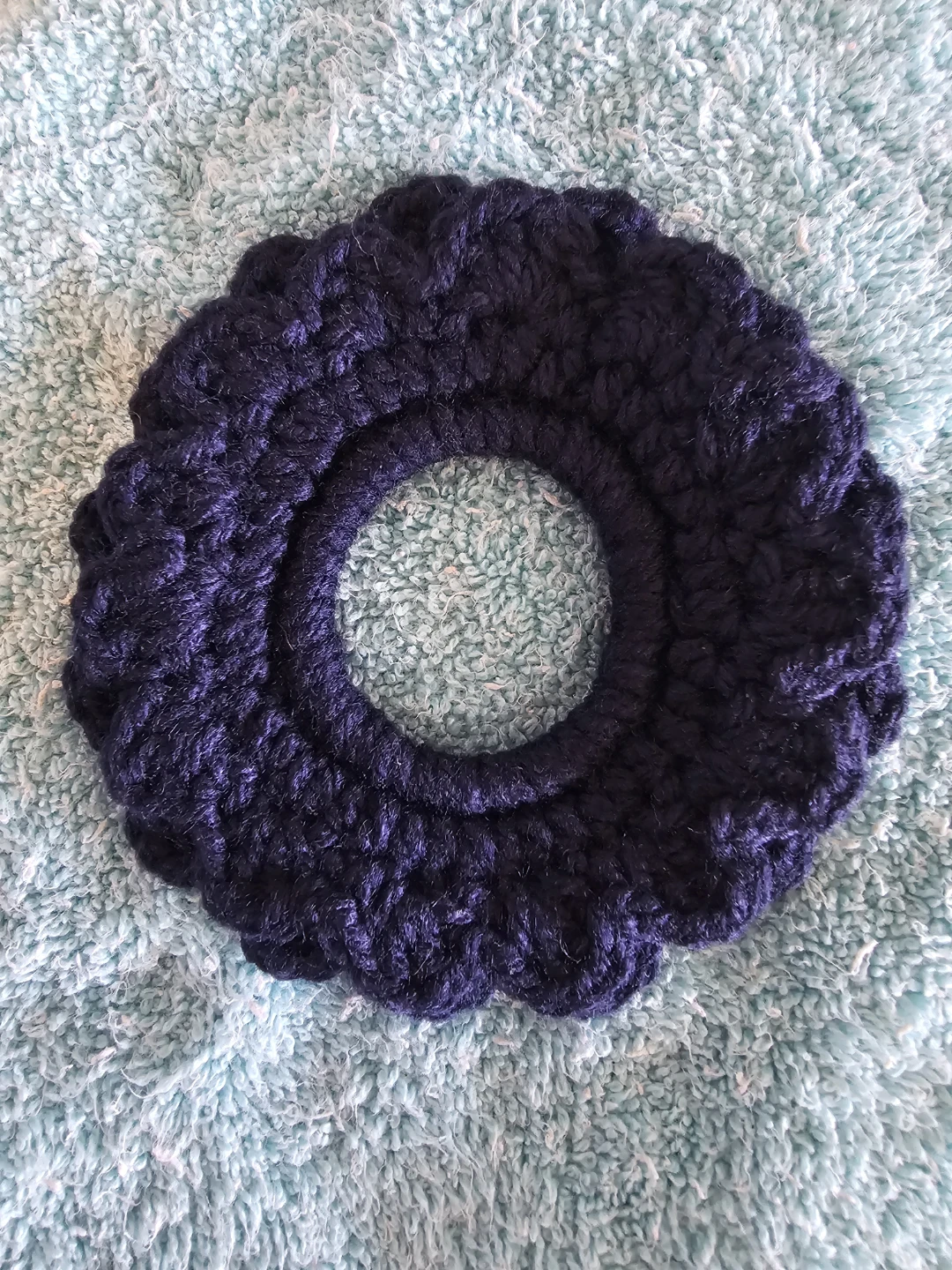 Handmade crochet scrunchie