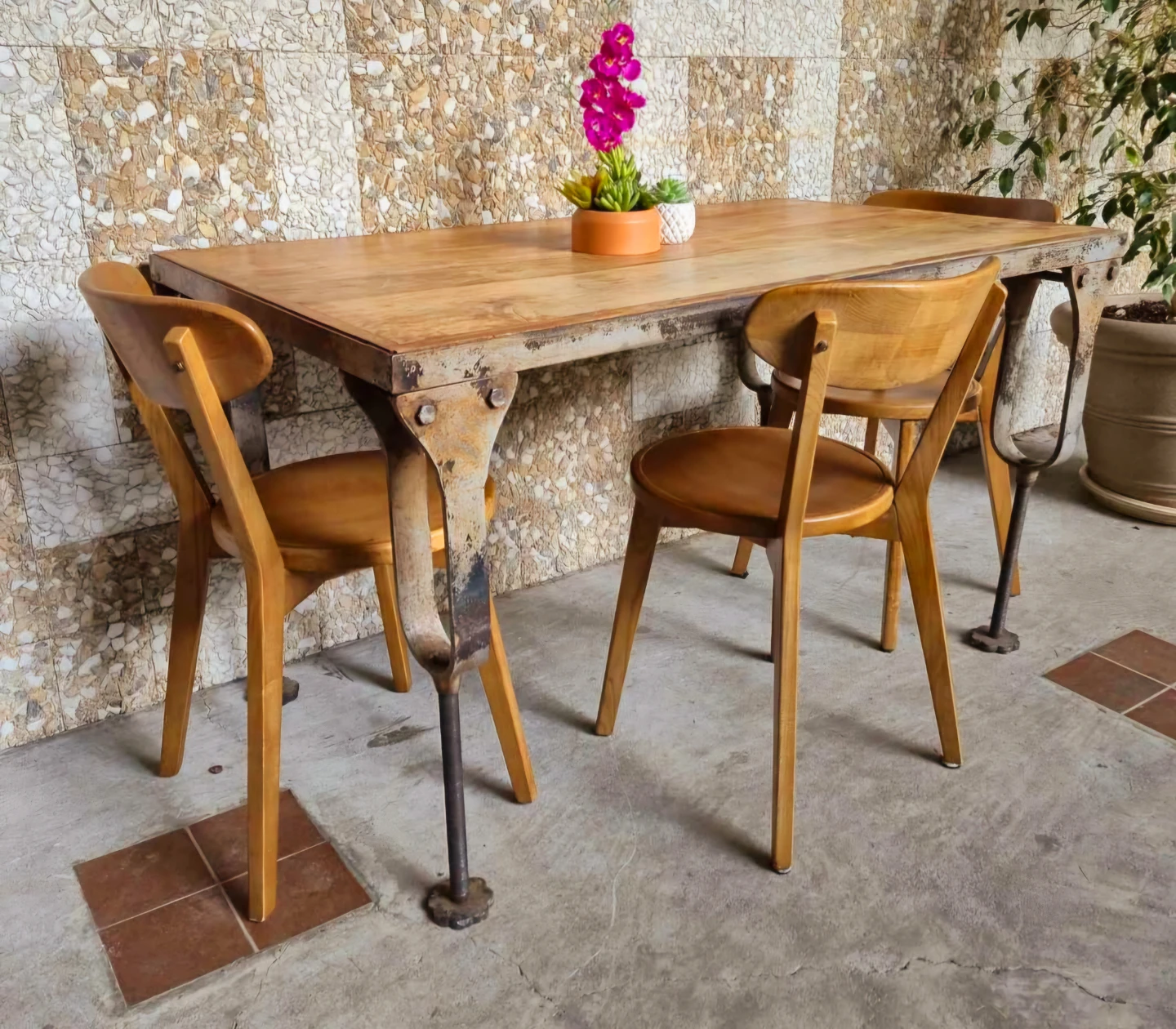 Solid Convertible Industrial Dining Table To Coffee Table - photo 3
