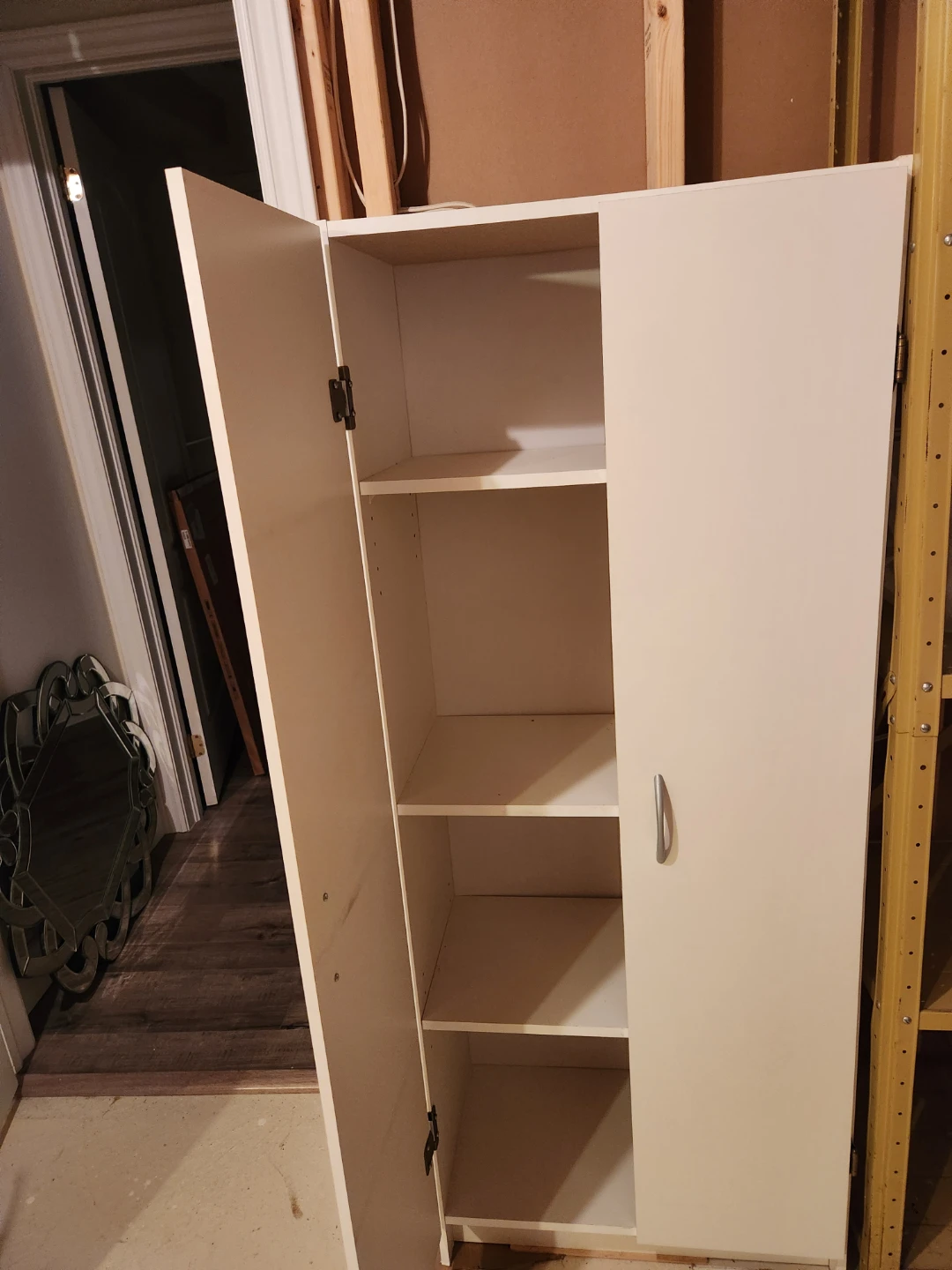 White Two-Door Storage Cabinet - photo 3