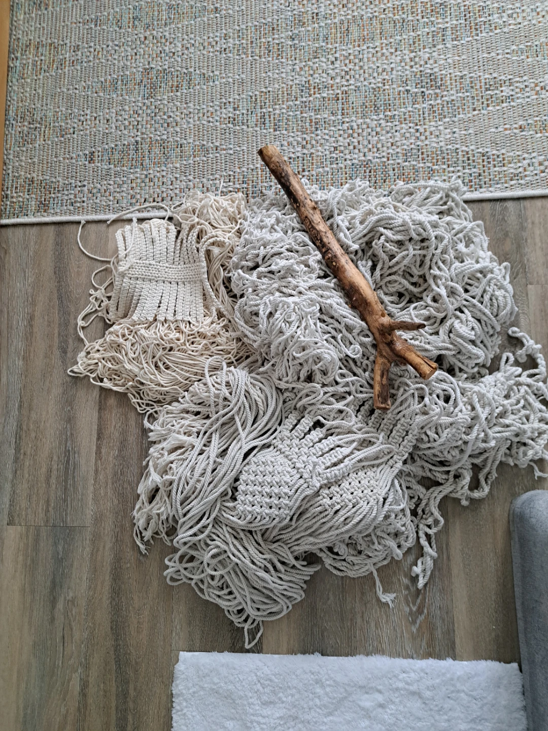 Macrame Cord and Wood Branch Kit