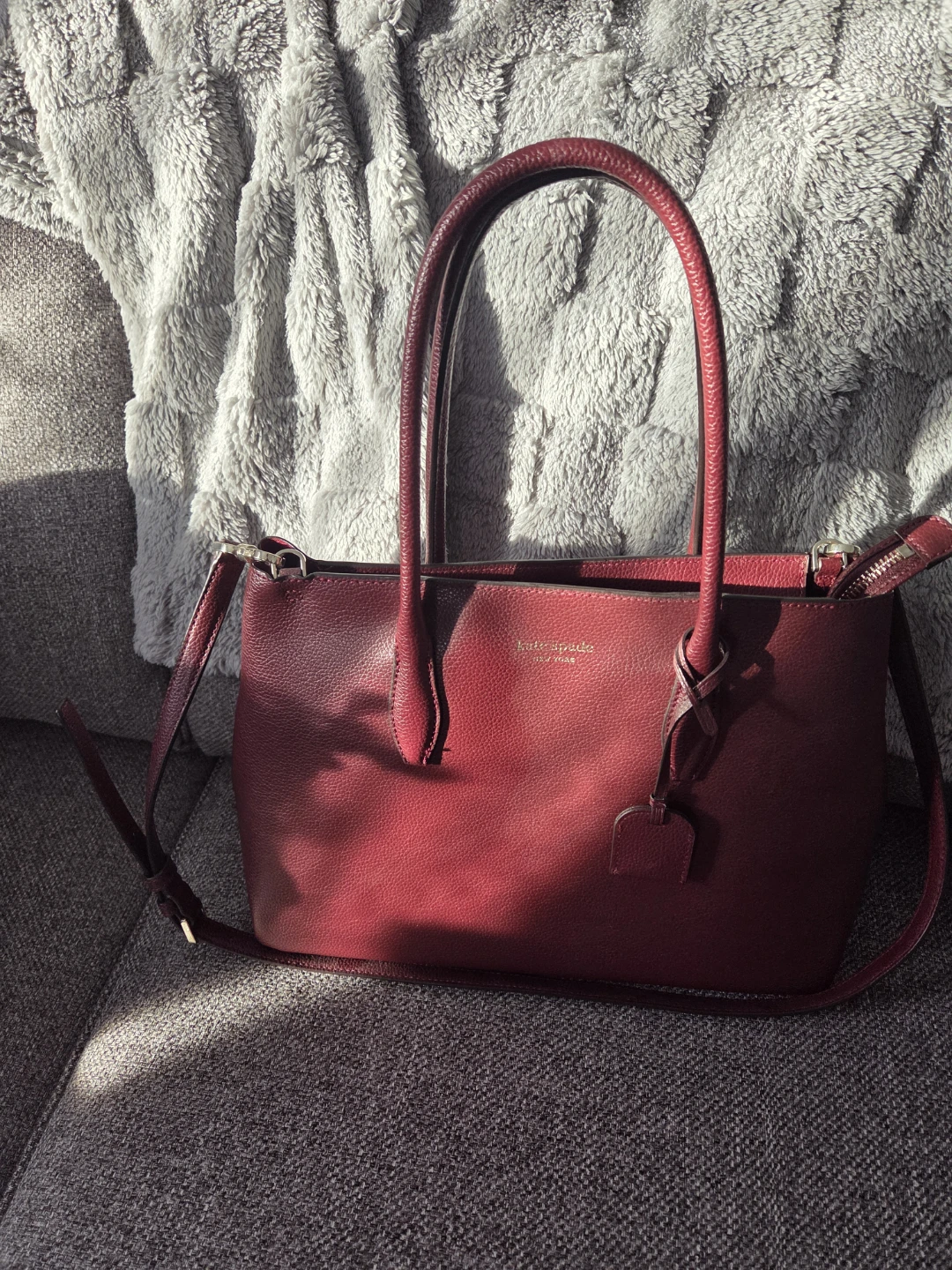 Kate Spade Leather Tote Bag - Red