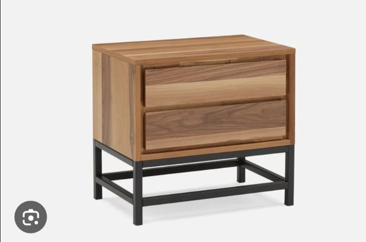 2 Wooden Nightstands with Two Drawers