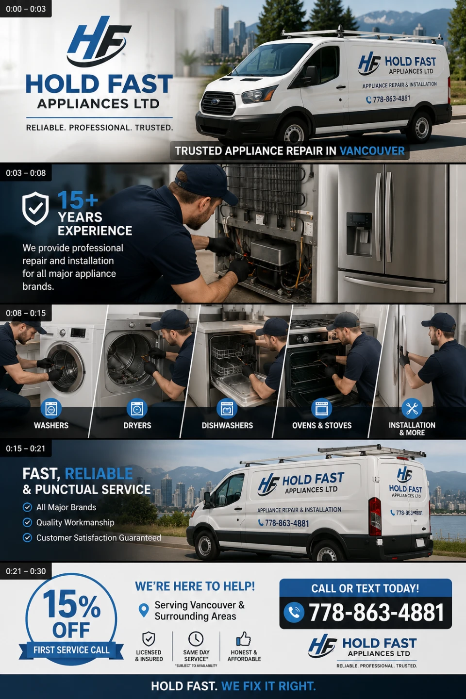 Appliances repair and installation