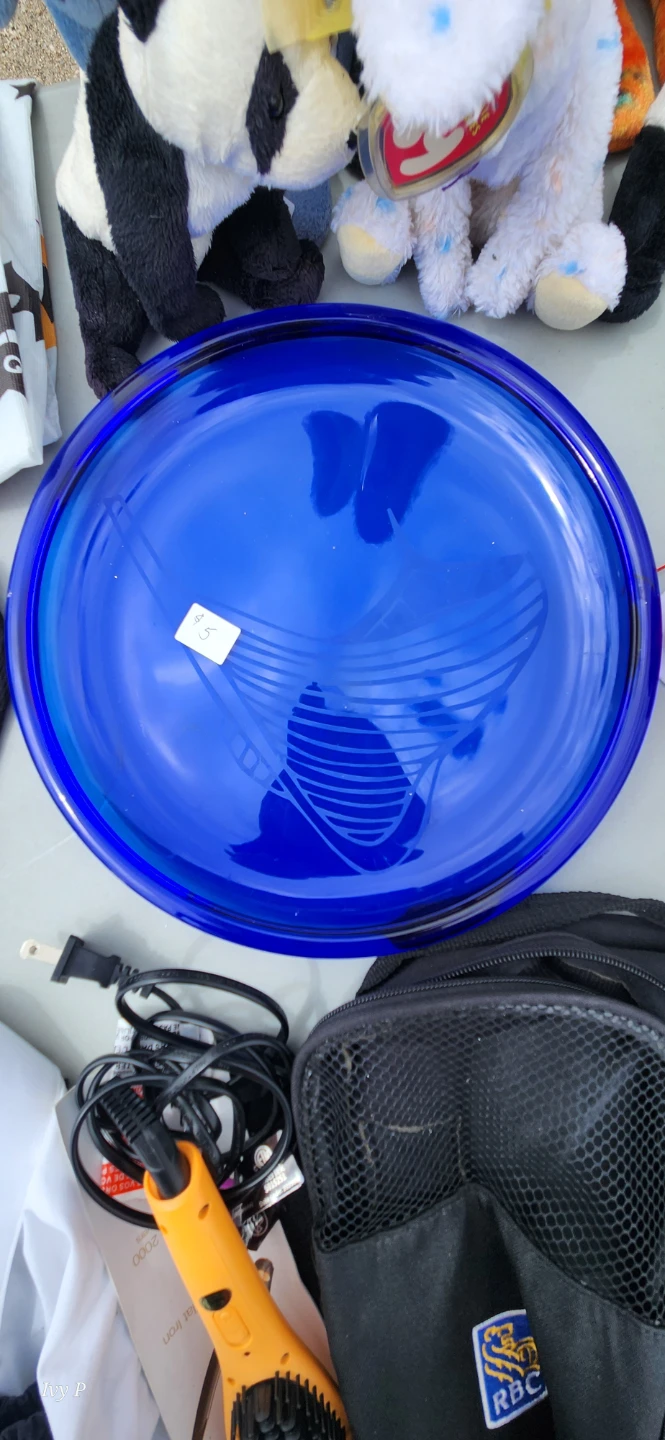 Blue Glass Serving Platter