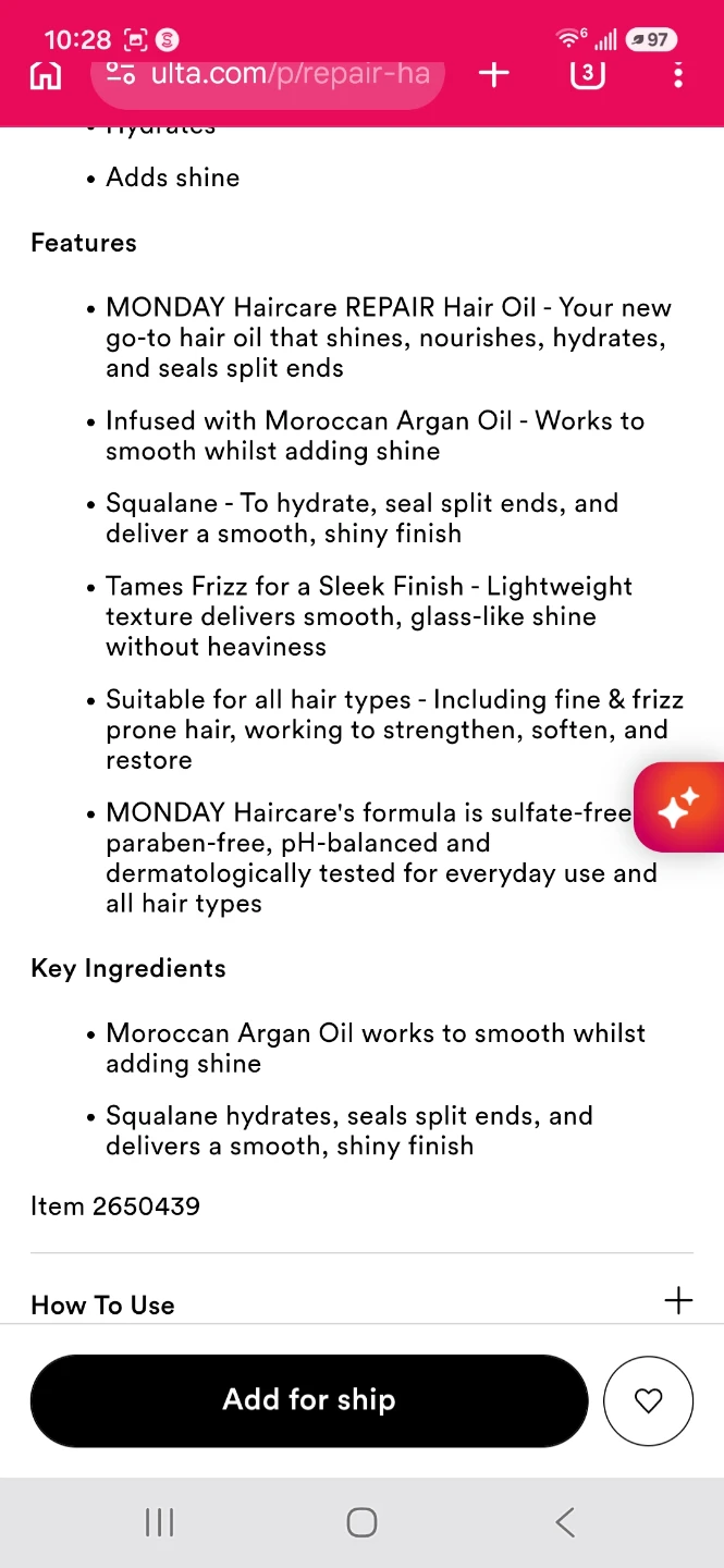 MONDAY Haircare Repair Hair Oil ⚽️ - photo 3