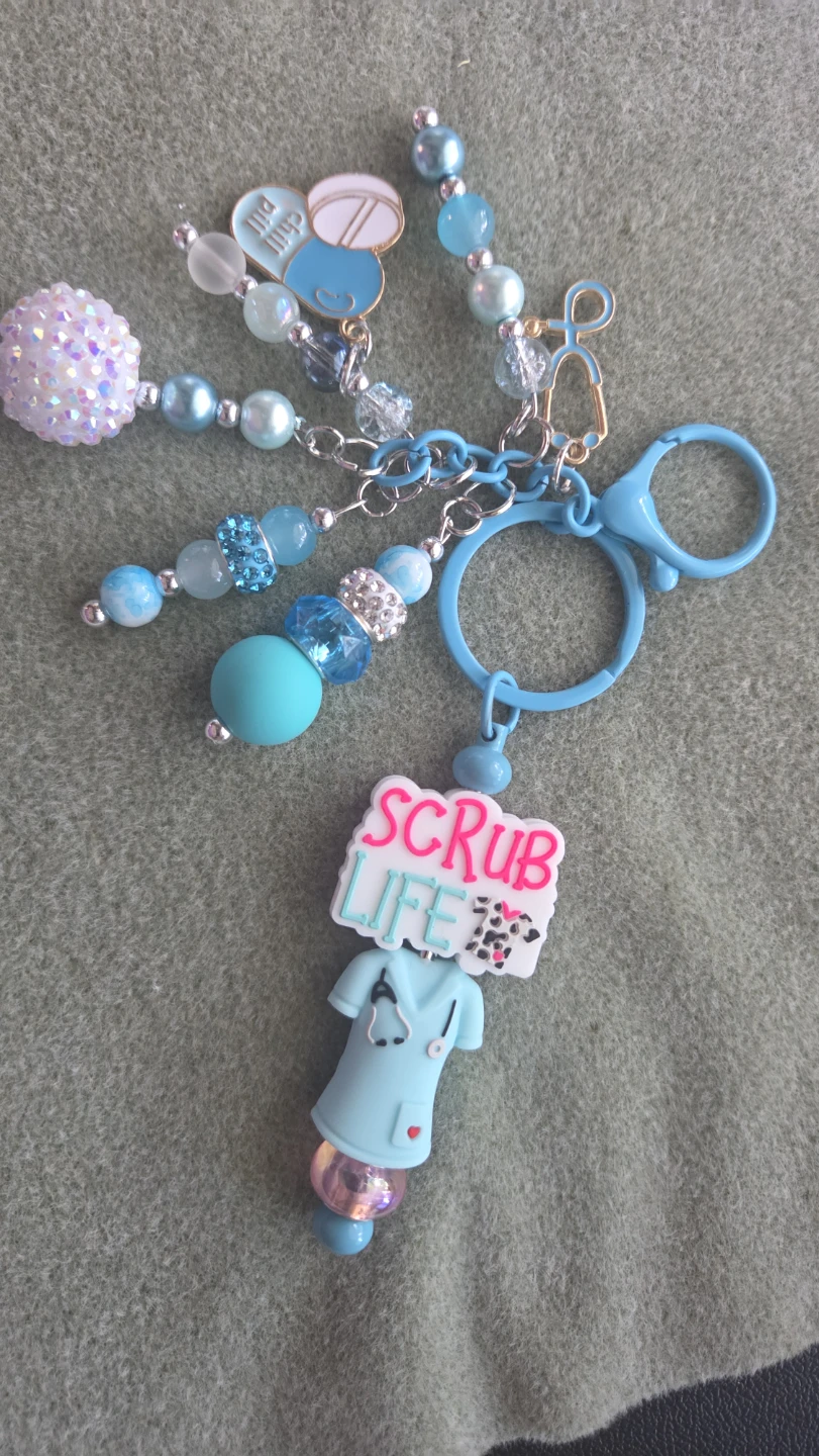 Scrub Life Nurse Keychain Charm