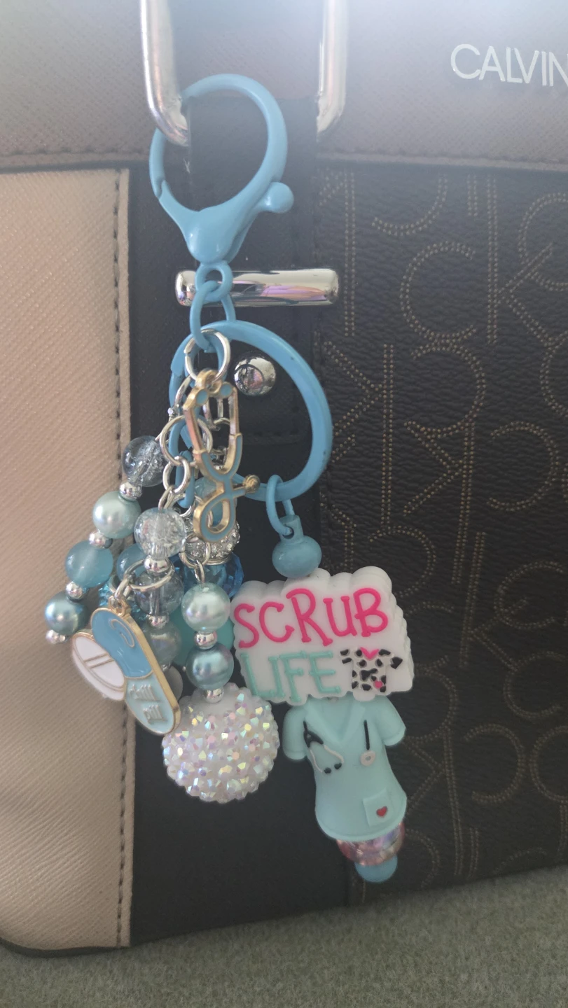 Scrub Life Nurse Keychain Charm - photo 3
